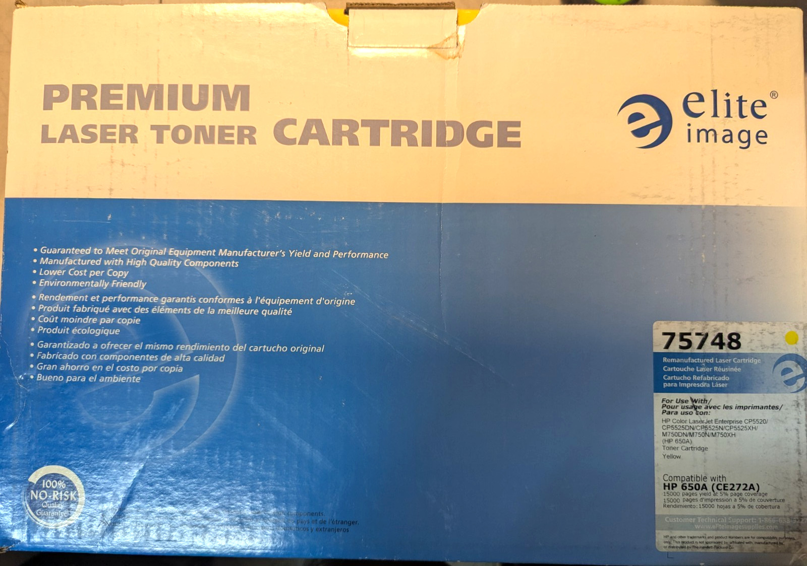 ✨Yellow Toner Cartridge CE342A CE272A CE742A For HP 650A Laserjet CP5220 CP5225
