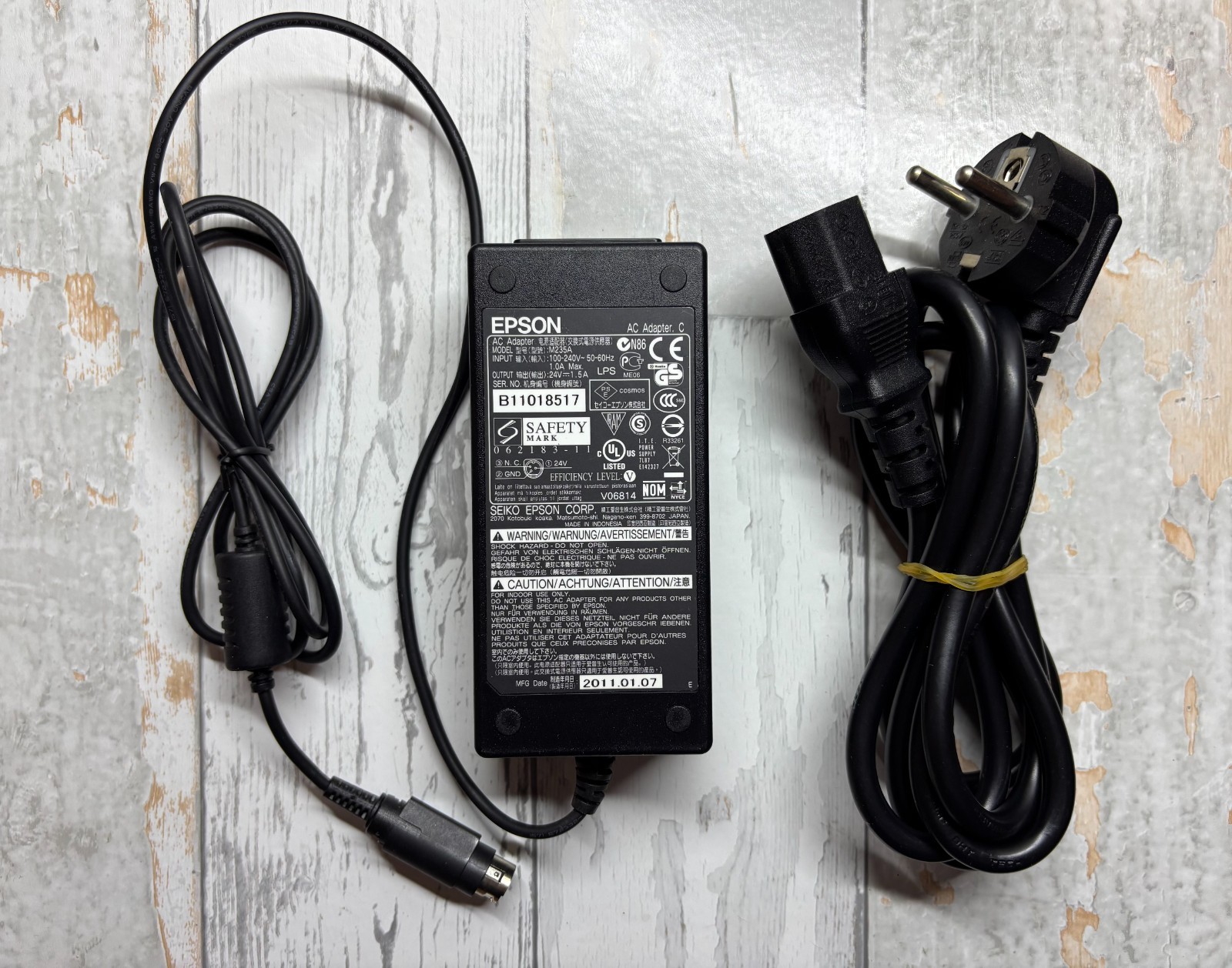 Genuine Epson 24V 1.5A 36W Power Supply AC Adapter for TM-U220B POS Printer