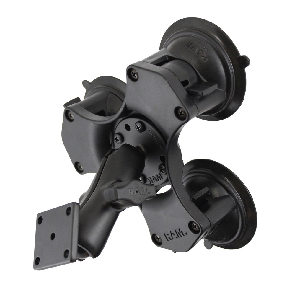RAM-B-139U-224  RAM Twist-Lock Triple Suction Cup Mount with ...