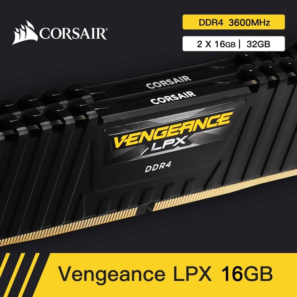 CORSAIR Vengeance LPX 16GB Desktop RAM DDR4 3600 (PC4 28800) 288-Pin (High-end)