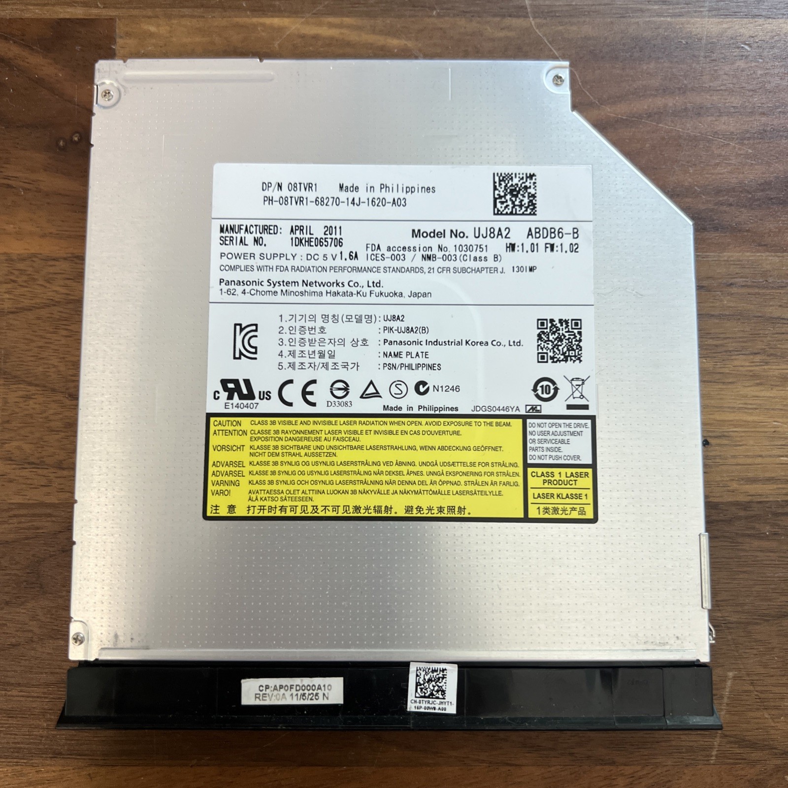 Panasonic UJ8A2 Optical Drive