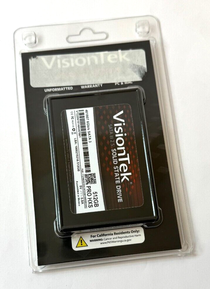 Brand New VisionTek 512GB Pro HXS 6Gb/s SATA 3 7mm 2.5