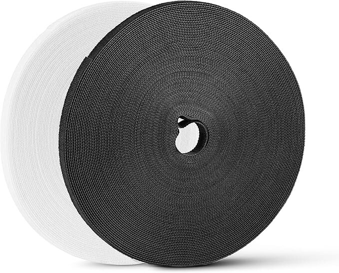 Bridas reutilizables de 54 yardas x 1/2 pulgada - Correas de cable ajustables.