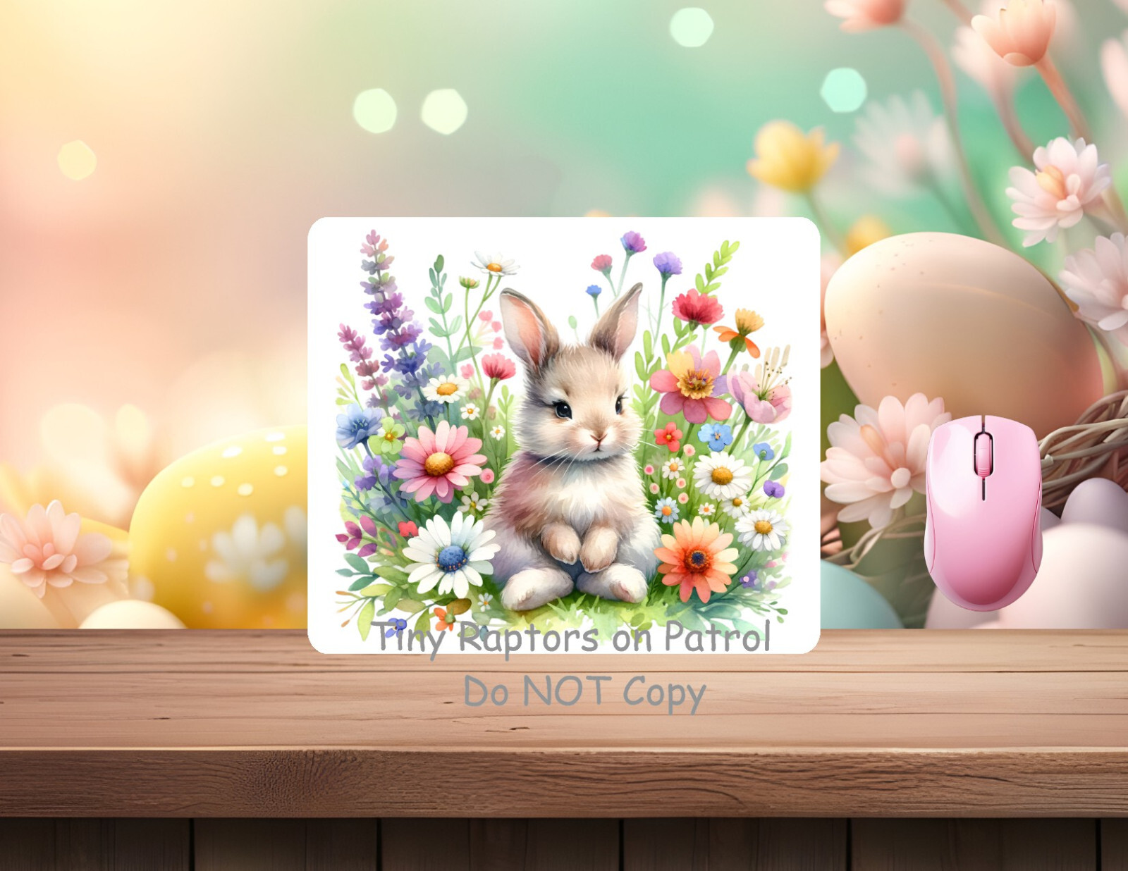 Easter Bunny neoprene PC/laptop Mouse Pad, CHOICE, , gifts, spring