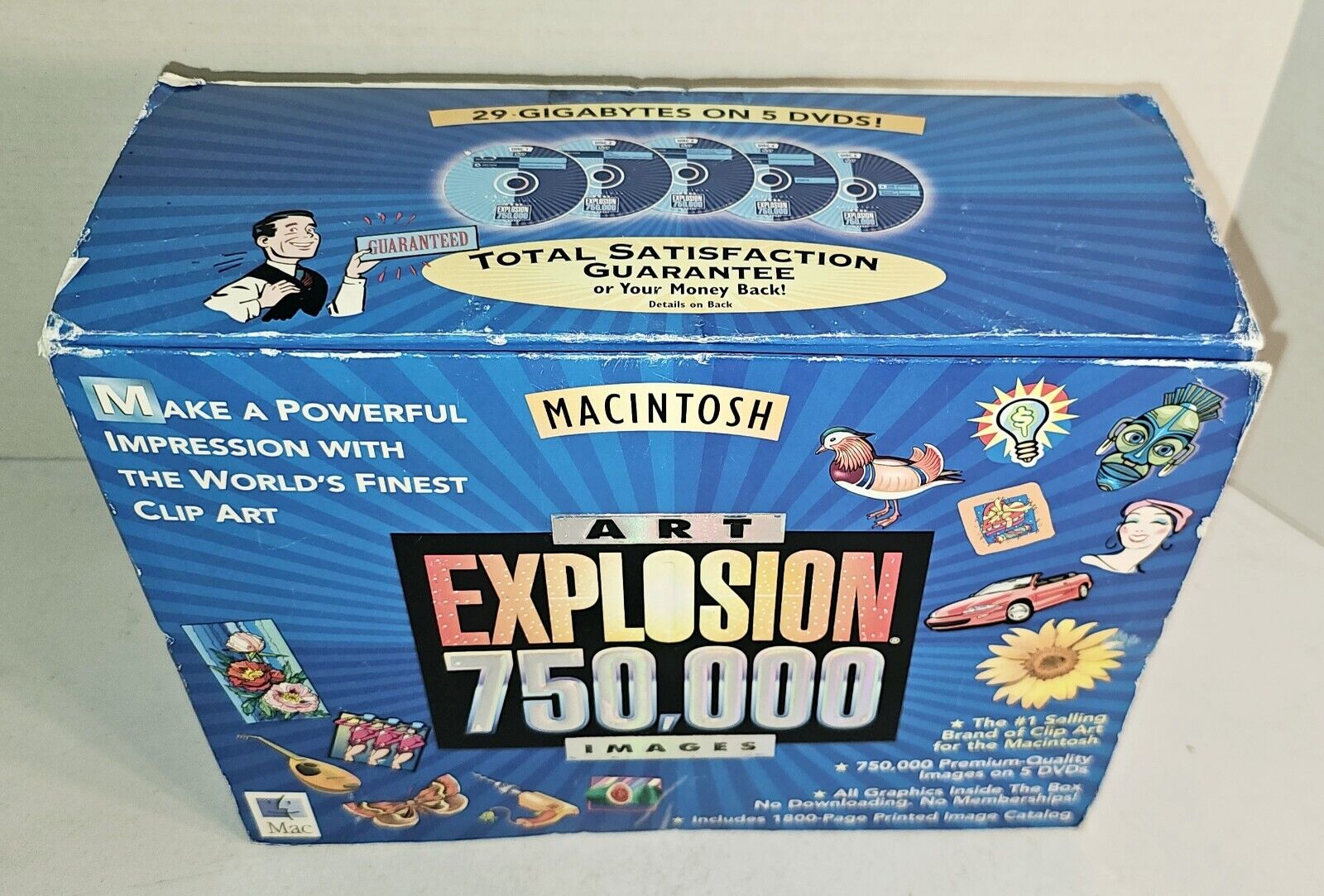 Macintosh ART EXPLOSION 750,000 Images BOX & BOOK ONLY, NO SOFTWEAR