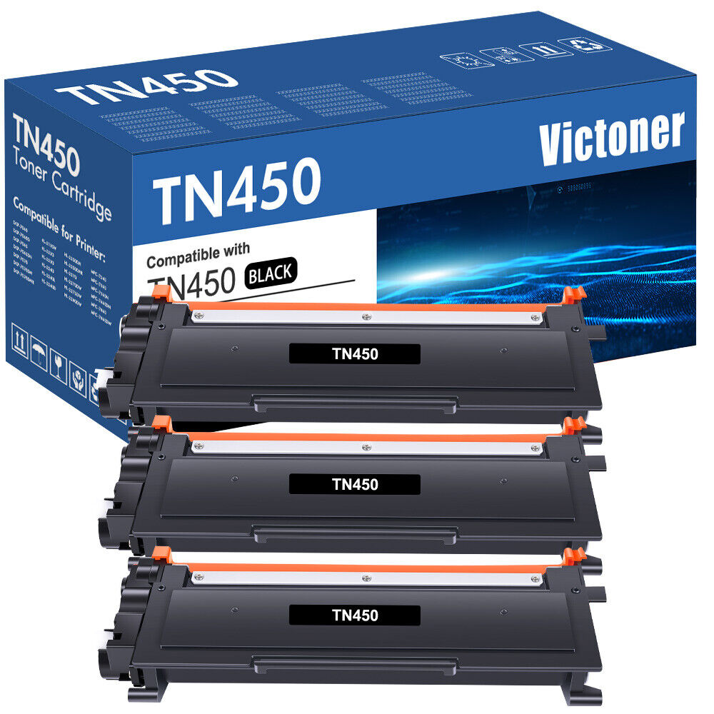 TN-450 Toner Cartridge Compatible with Brother MFC-7360N HL-2270DW HL-2240 Lot