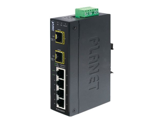 Planet IGS-620TF Switch Unmanaged 4 x/1000+ 2 SFP Network Switch Fiberglass