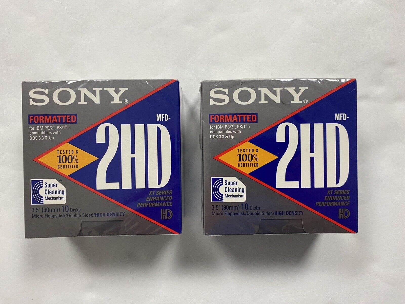 A Lot Of 2 Packs Micro floppydisk Double Sided XT Series Sony Formatted MFD-2HD