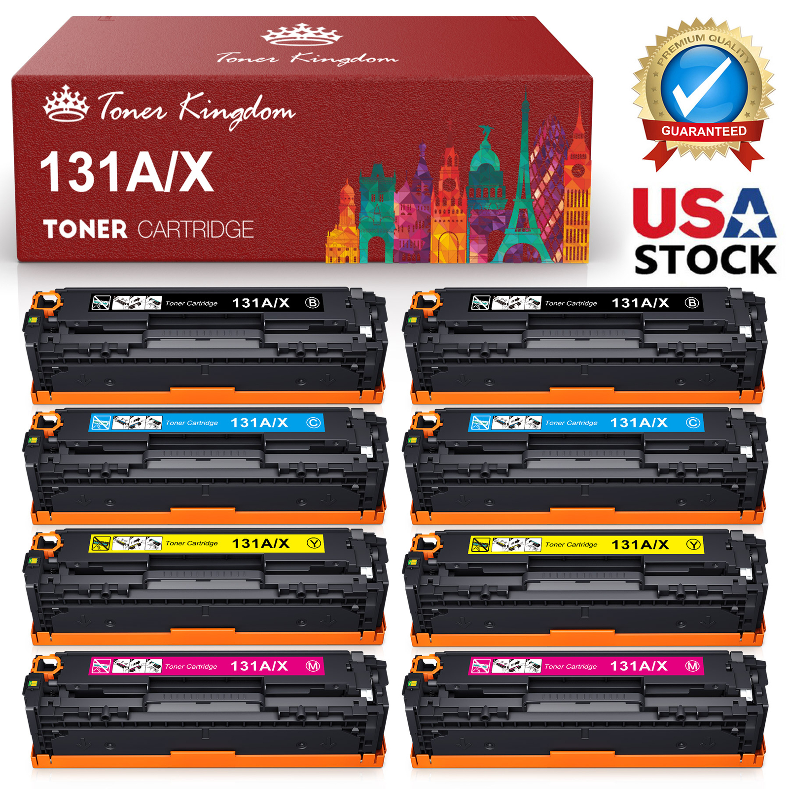 8PK CF210A Toner Cartridges For HP 131A/X LaserJet Pro 200 M251nw M276nw M251n
