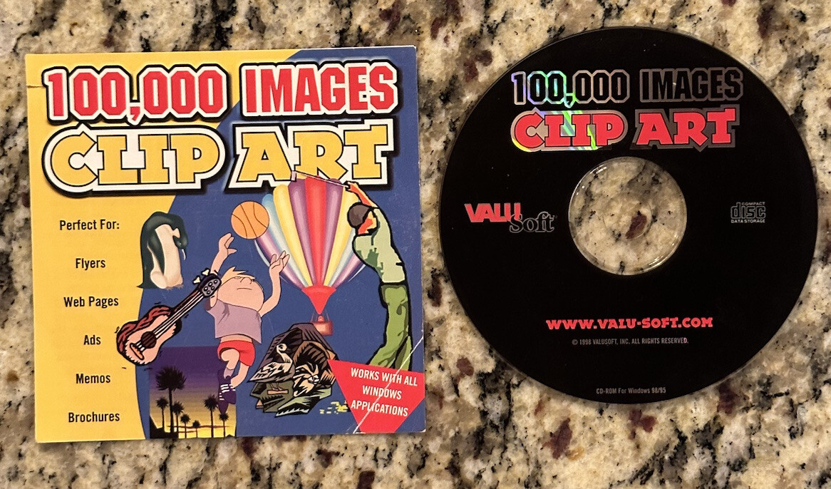 Software PC 100,000 Clip Art Images Retro images