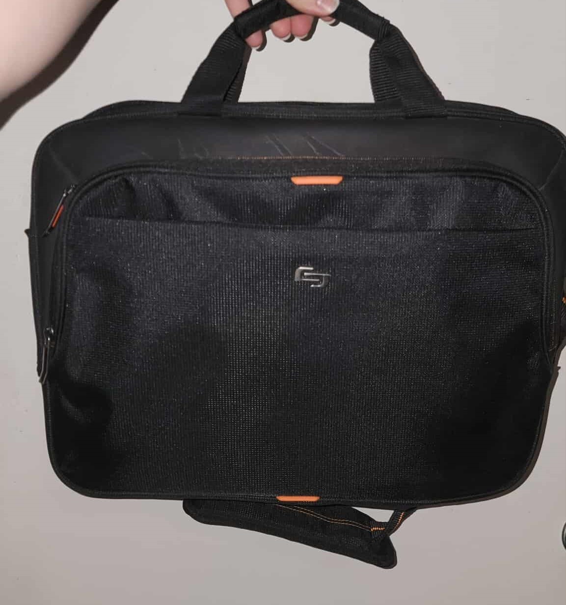 Solo New York Urban Collection Hybrid Briefcase for 15.6 inch Laptop Gray Orange