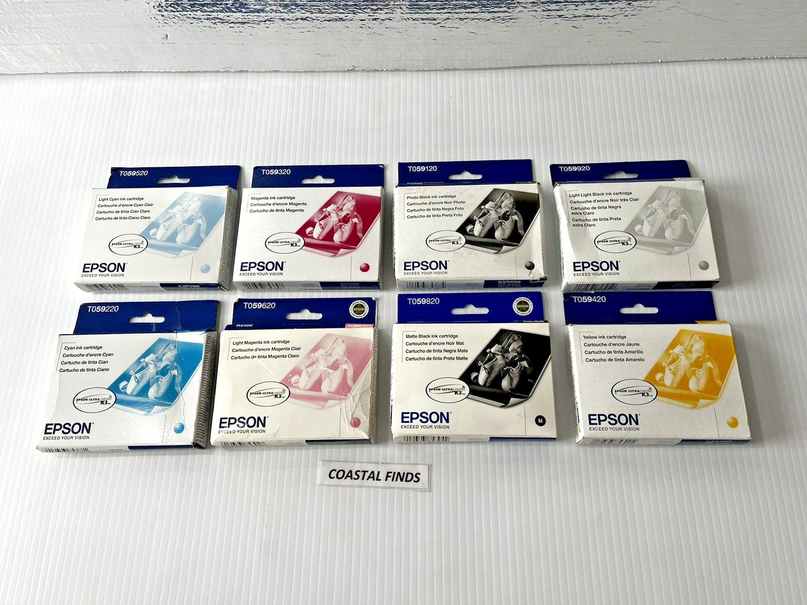 Epson T059 Ink Cartridge Lot of 8 Stylus Pro R2400 OEM NEW Genuine Sealed