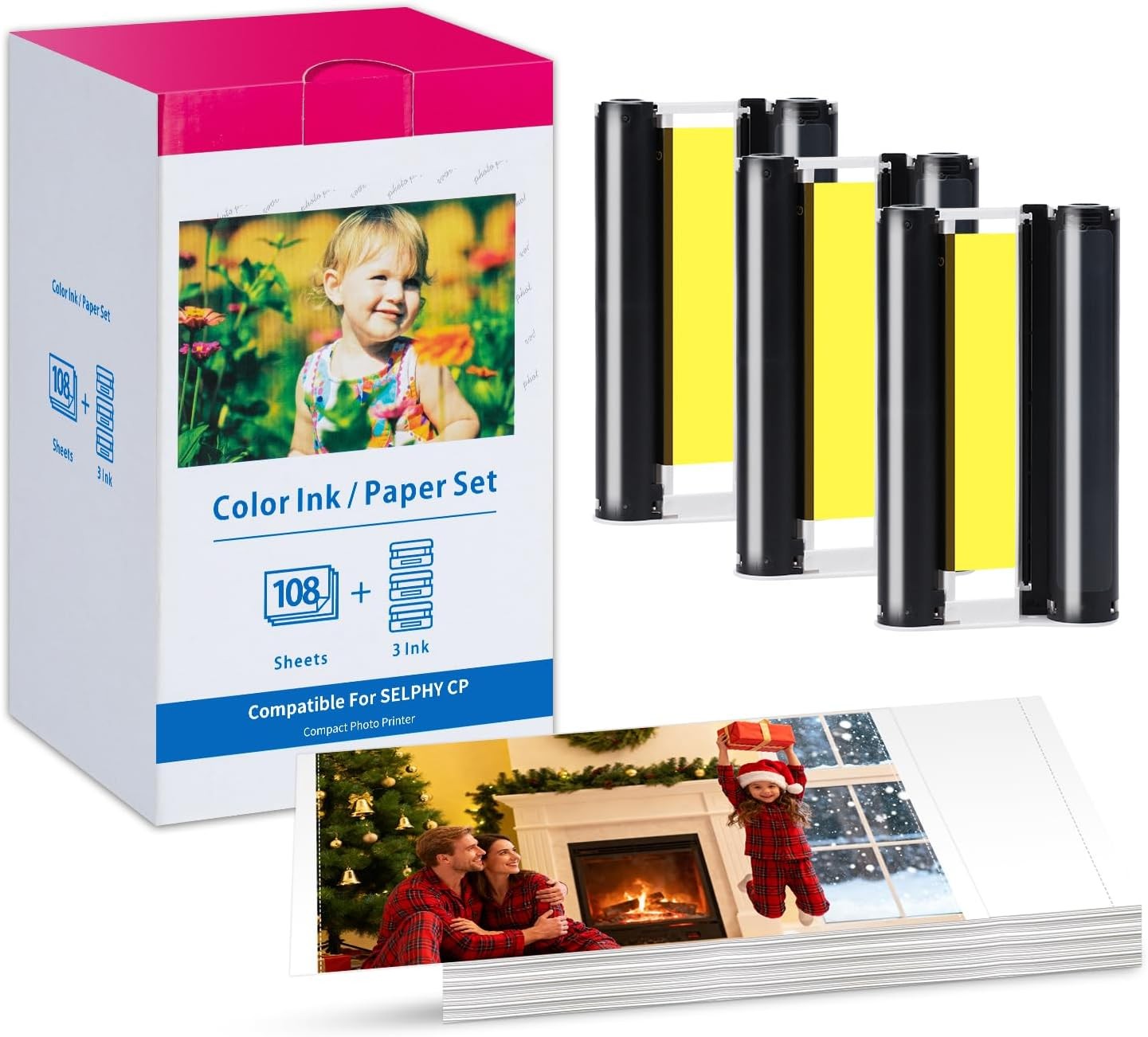 For Canon Selphy CP1500 CP1300 Ink and Paper for Canon Photo Paper 4x6 Inch