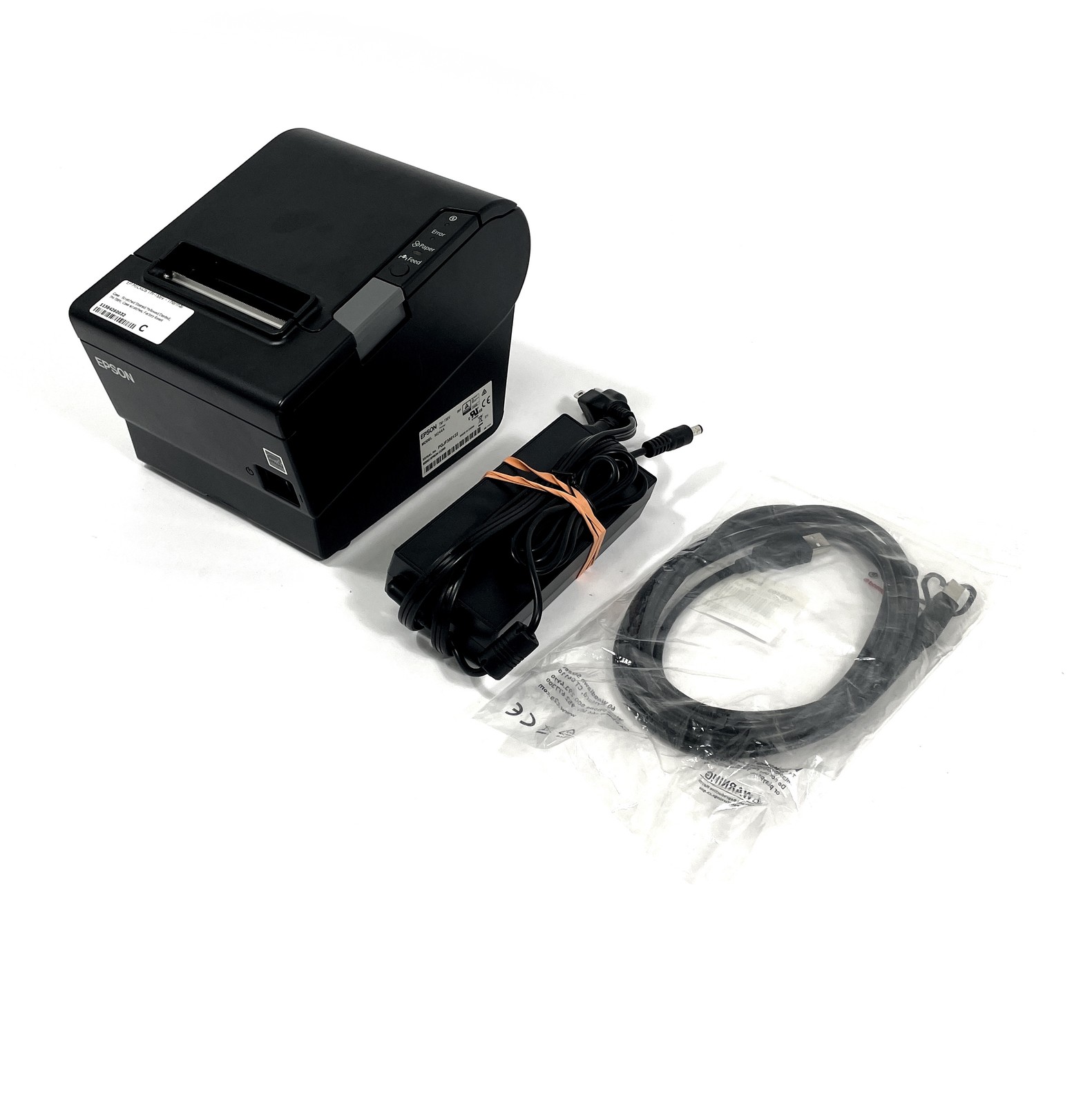 Epson TM-T88V M244A POS Receipt Printer Serial USB Black w/ AC - Scratches 