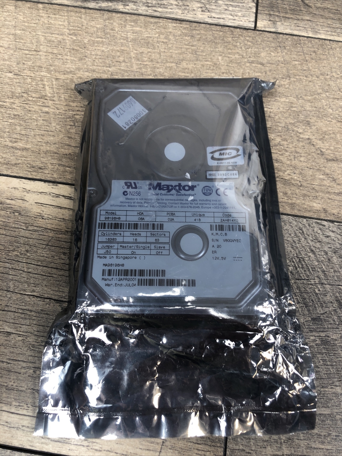 Maxtor 98196h8 IDE Hard Drive Compaq Square 08A 02A 41B ZAH814Y0🔆New Sealed🔆