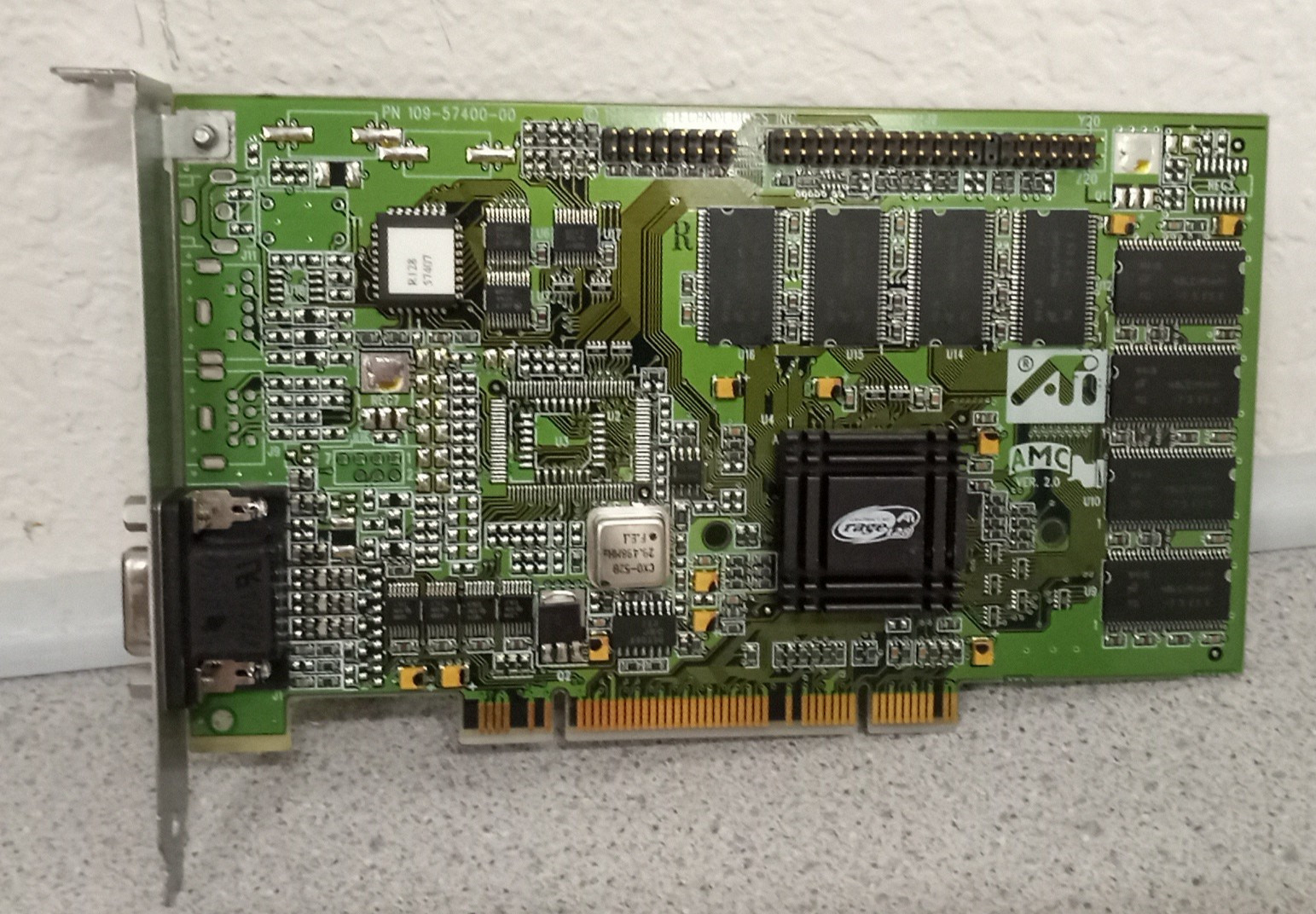 ATI 109-57400-00 Graphics Rage 128 PCI Video Card, VER.2.0, P/N:1025740700
