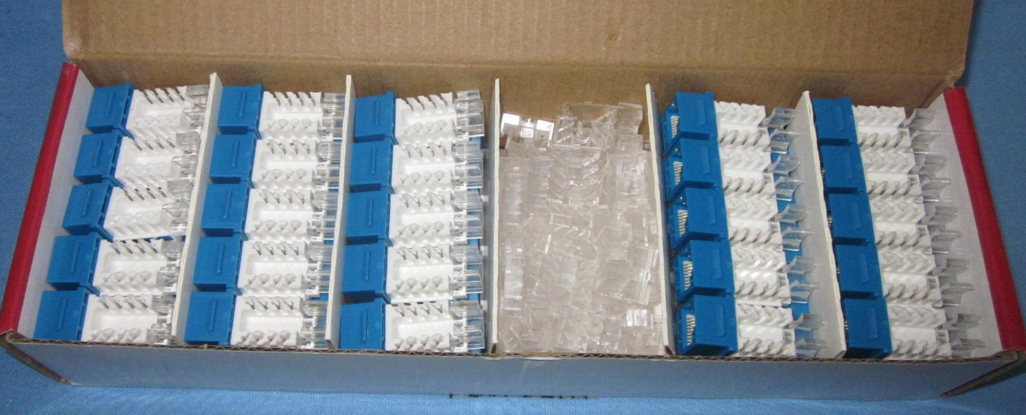 a Box of 50 ~ Cat6 45° Angled Keystone Jacks