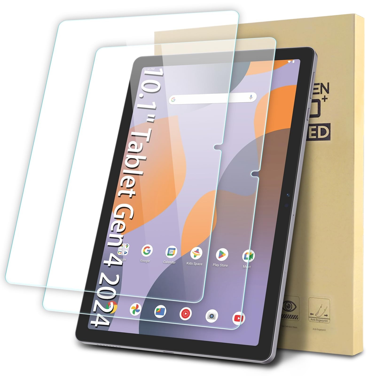 Suppeak 2-Pack Screen Protector Compatible with Onn 10.1" Gen4 10.1 inches