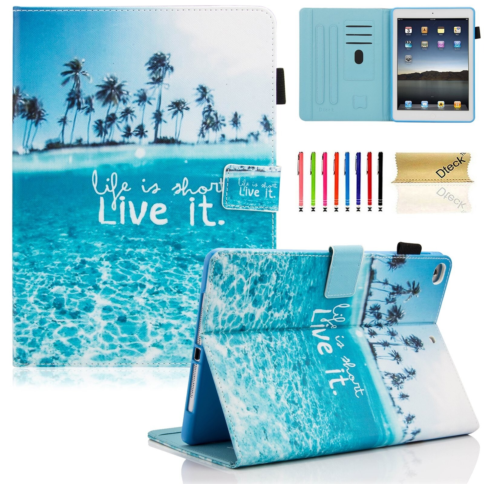 Dteck iPad 9.7 inch 2018 2017 Case/iPad Air Case/iPad Air 2 Case, PU Leather ...