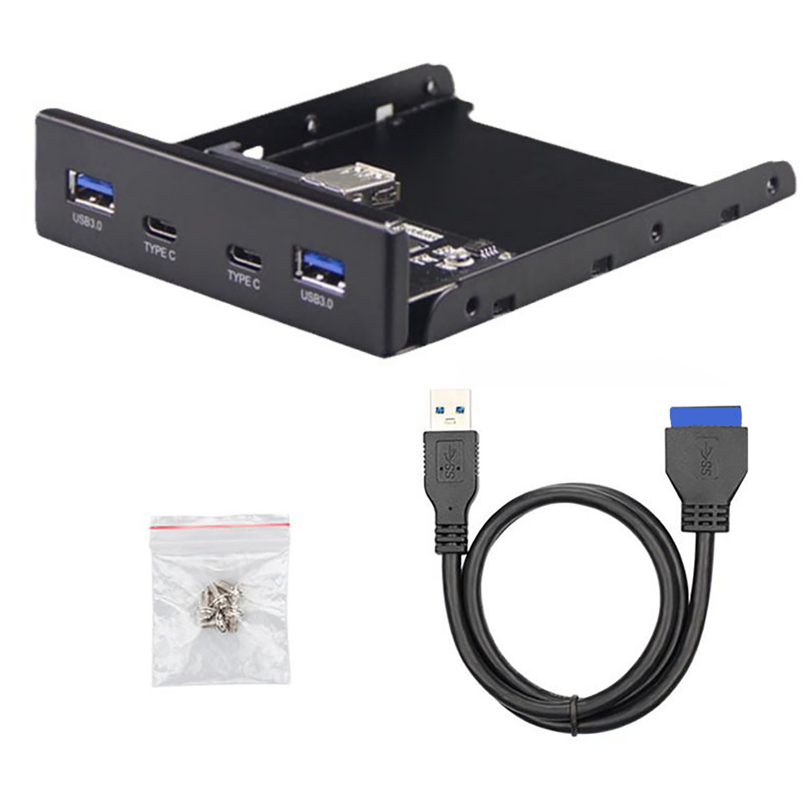 3.5 Inch Ports USB Front Panel Floppy Bay Expansion Adapter Computer Accessories