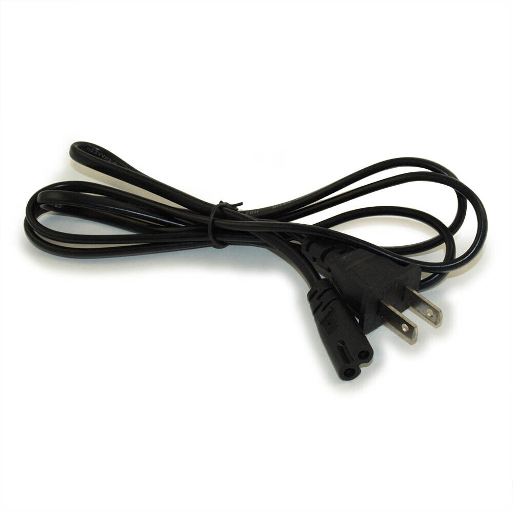 5ft Figure 8 Power Cord (NEMA 1-15P to C7 Plug)  18AWG  Black