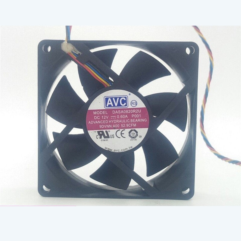 1PCS AAVC DASA0820R2U 8020 12V 0.60A 4-pin Thermostat-Controlled CPU Case Fan