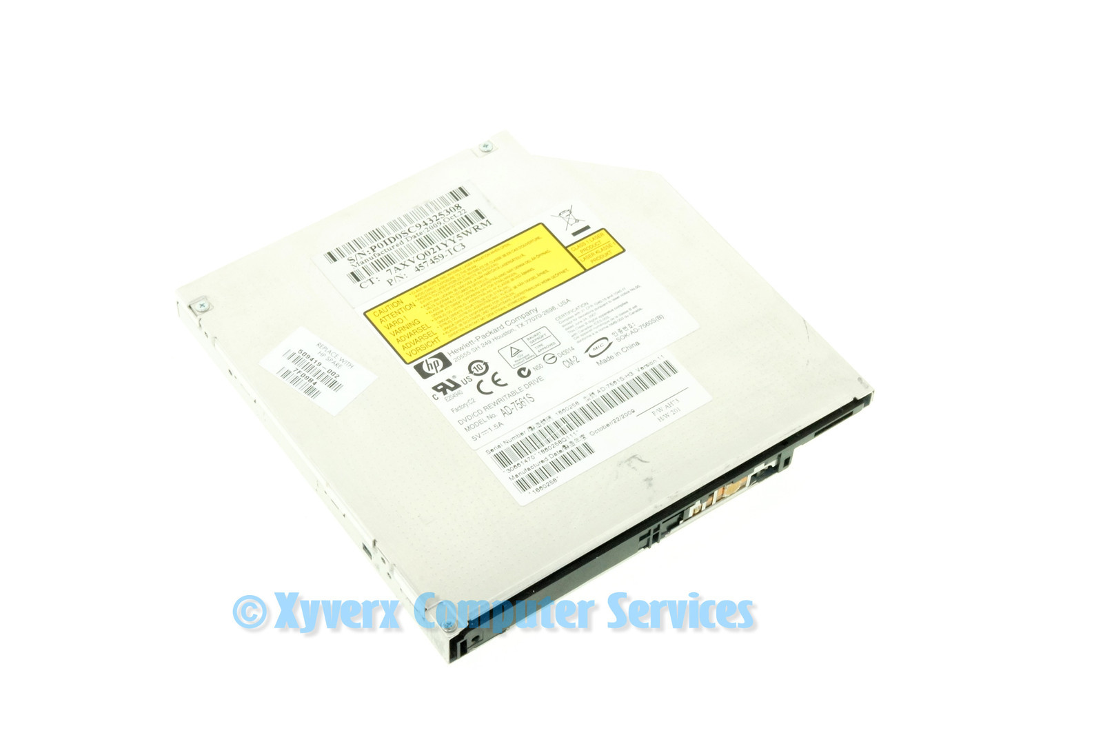 509419-002 AD-7561S GENUINE ORIGINAL HP DVD DRIVE NO BEZEL SATA DV7-3000 (GRD A)