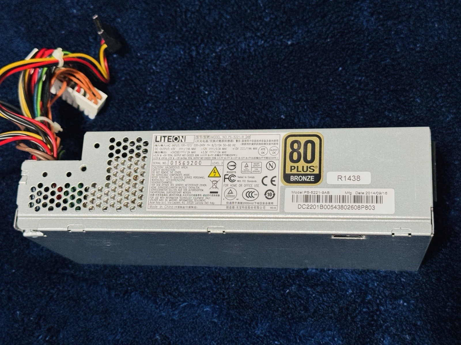 Lite-On PS-5221-9AB 220W TFX 80 Plus Bronze PSU SATA 24-Pin 4-Pin
