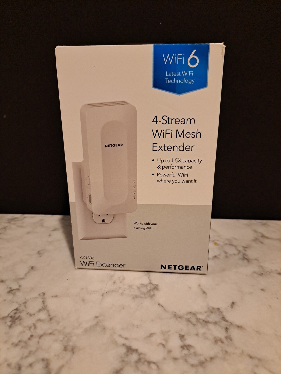 NETGEAR EAX14 AX1800 Wi-Fi 6 Mesh Wall Plug Range Extender New OPEN BOX