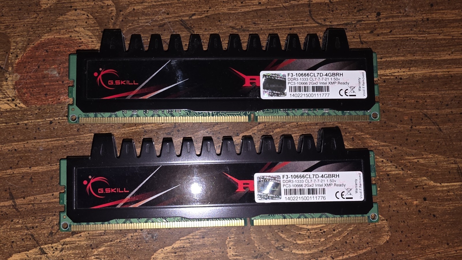 *G.Skill RipJaw 4 GB (2 GB x 2) 1600 MHz DDR3-1333 SDRAM Memory Sticks*