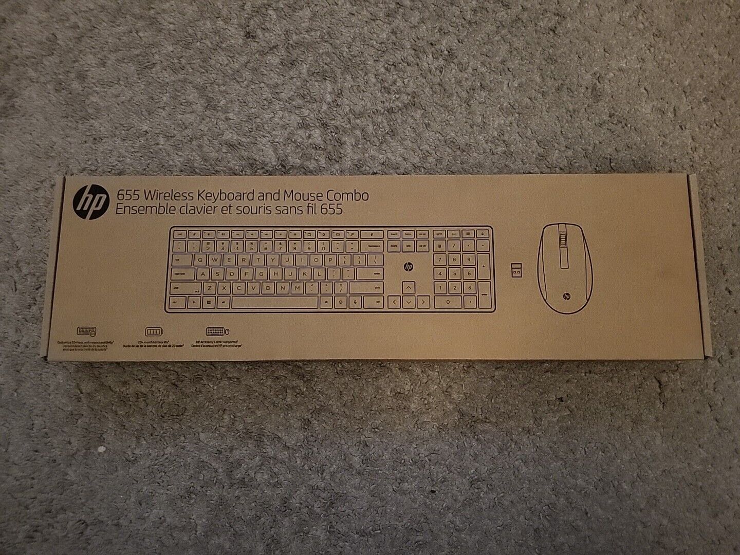 Brand New HP Wireless 655 Slim Keyboard and Mouse Still in The Box