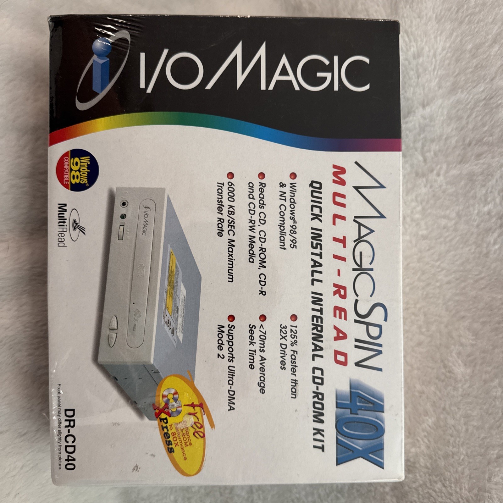 I/O Magic MagicSpin 40x Multi-Read CD-RDM Kit DR-CD40 - New Sealed