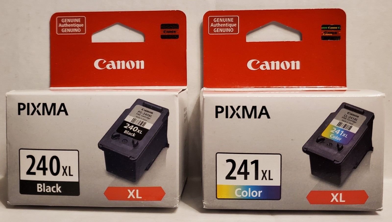 Genuine Canon PG-240XL Black CL-241XL Color Ink Cartridges Combo OEM New Sealed