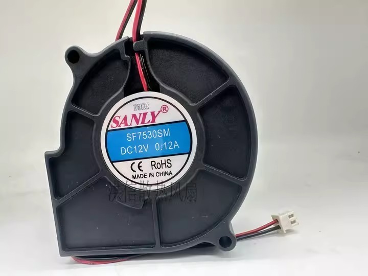 1PCS All-New SANLY 7530 SF7530SM DC12V 0.12A Silent Turbine Blower Fan