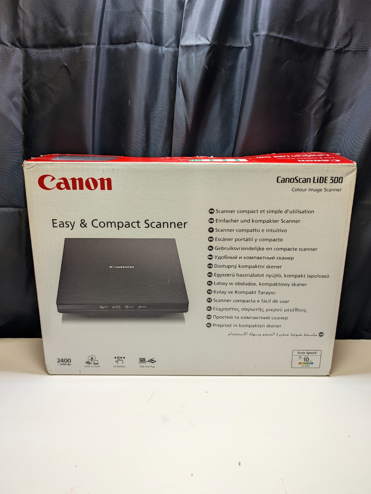 Canon CanoScan LiDE 300 Flatbed Color Image Scanner USB 2400 DPI In Box Tested