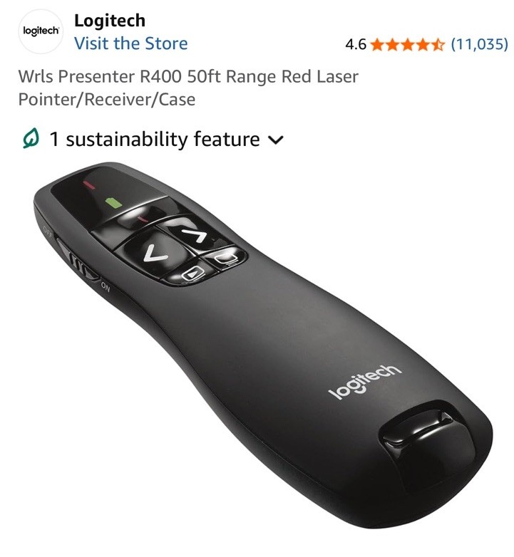 Logitech R400 Laser Presentation Remote