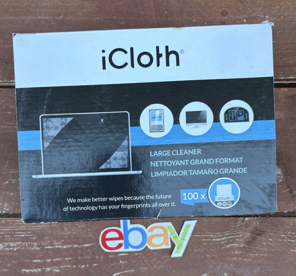 iCloth 70% Isopropyl Alcohol Large Cleaning Wipes 5x7 2ml 100 Pack New N Box  