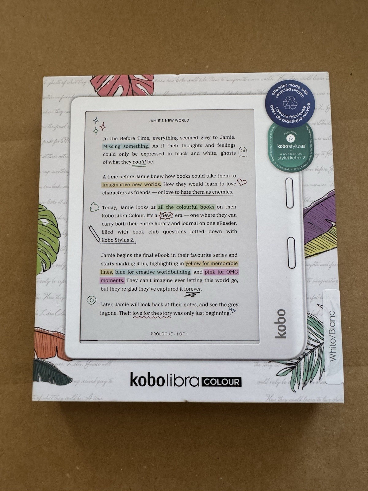 Kobo - Libra Colour-eReader-7" Glare-Free Color E Ink Kaleido 3 Display-Dark ...