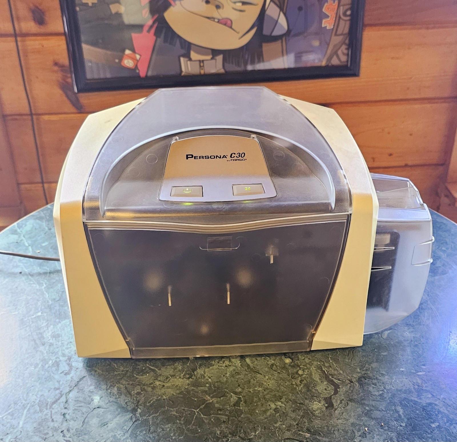 Fargo Persona C30 Color ID Card Printer • Tested w/Power Adapter • No Ribbon