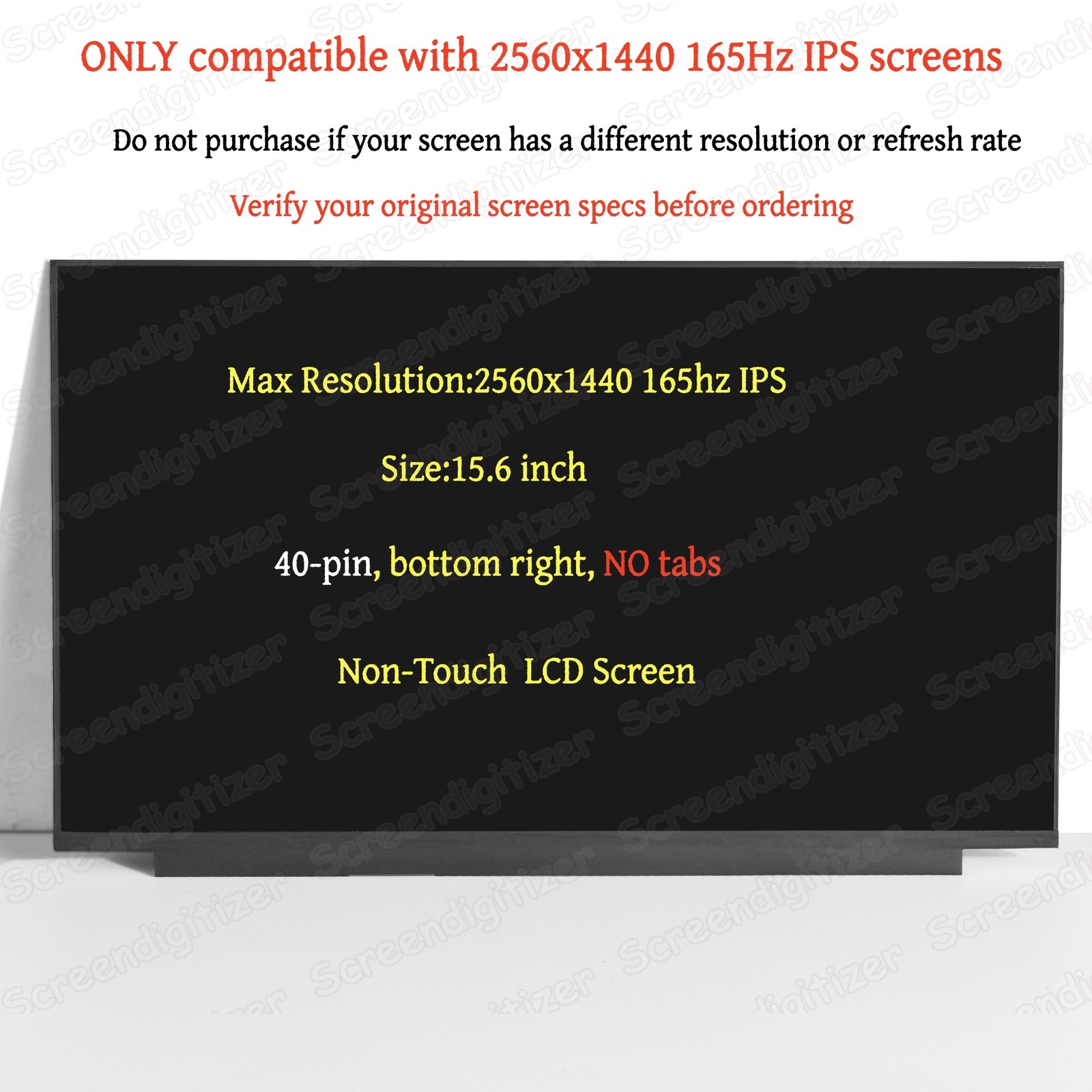 For N156KME-GNA REV.C2 40 Pins QHD Screen Replacement LCD Display