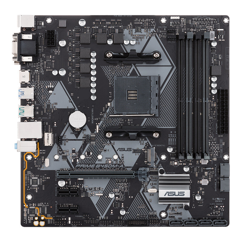 ASUS PRIME B450M-A Motherboard AMD B450 AM4 DDR4 mATX D-Sub Ryzen USB 3.1