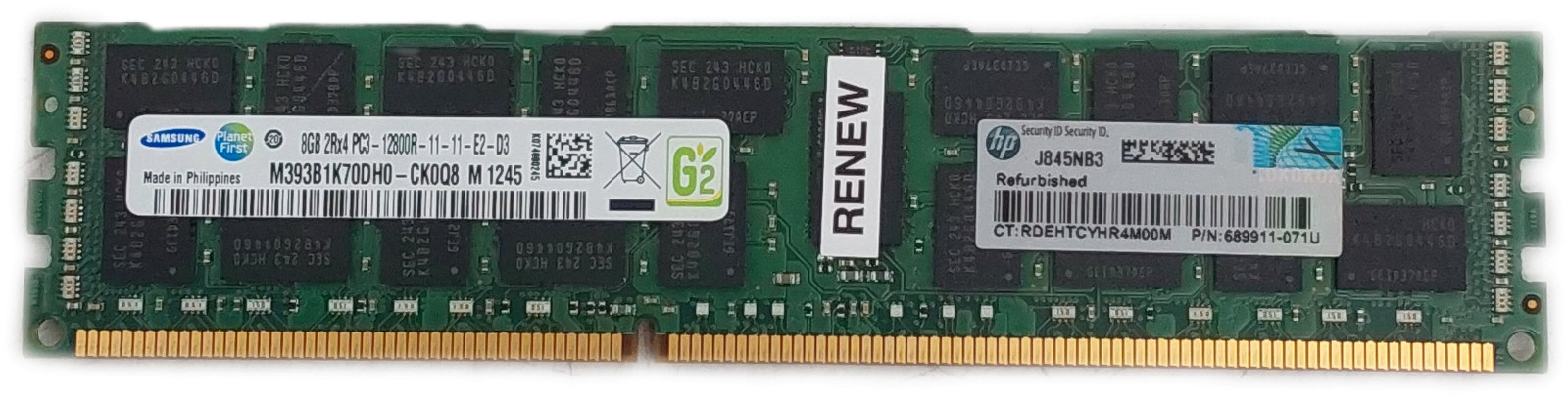 Samsung 80GB PC3-12800R (10x8GB) DDR3 Server RAM