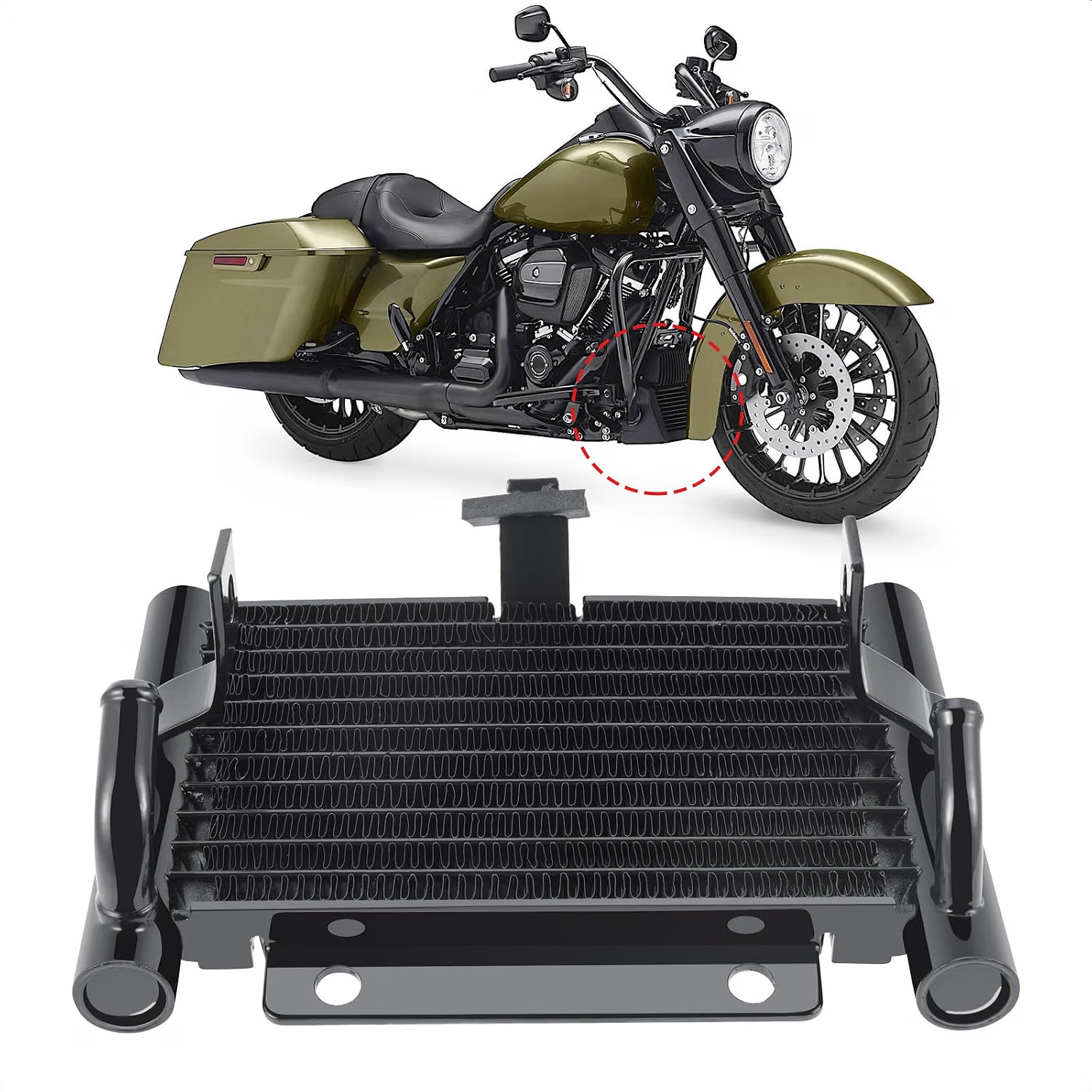Oil Cooler Radiator Kit for Harley Touring 2017-2025 - Oil Cooler Kit