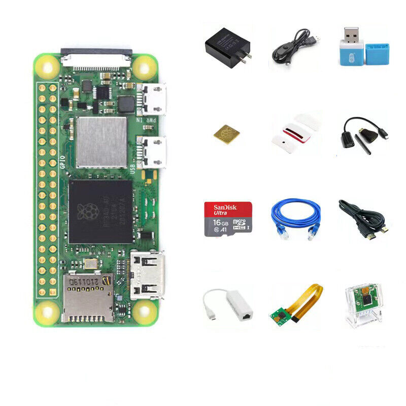 Raspberry Pi Zero 2 W Starter Kit Board Camera Power Supply Case HDMI Heatsink