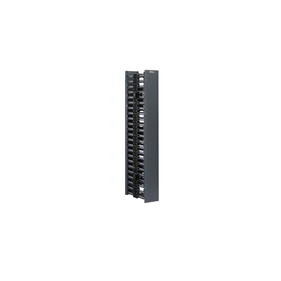Panduit WMPVF45E Vertical Single-Sided Manager ABS 45RU 4.9" Wide Black
