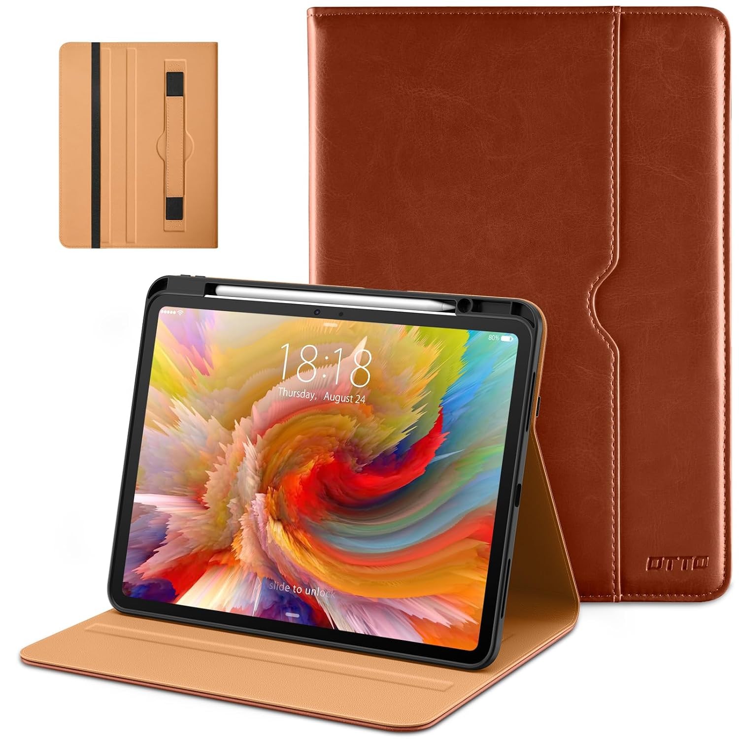 DTTO for iPad Pro 13 Inch Case (M5/M4) 2025/2024, Premium Leather Business Folio