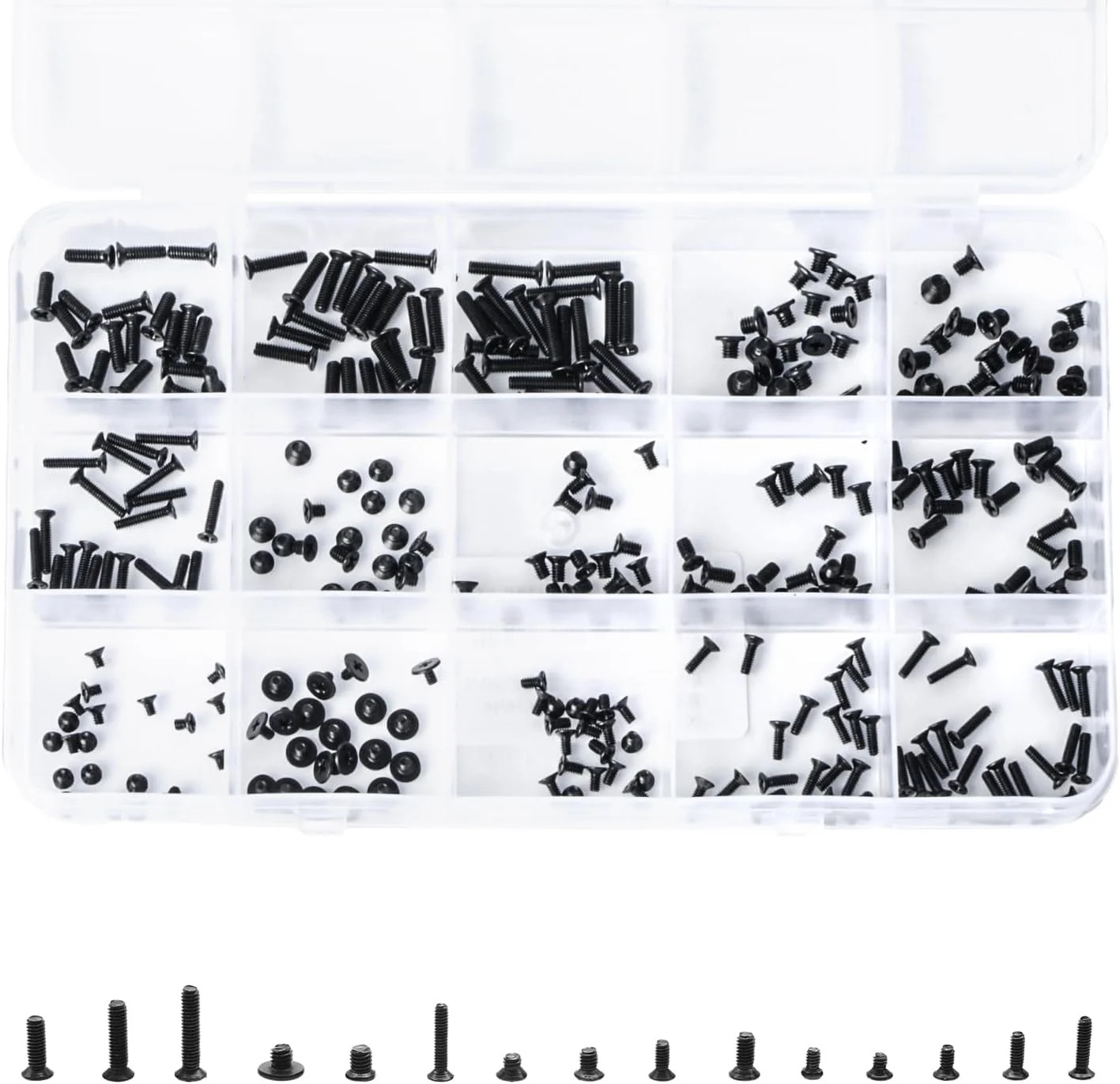 300Pcs Black Laptop Notebook Computer Replacement Screws Kit for Lenovo Toshiba