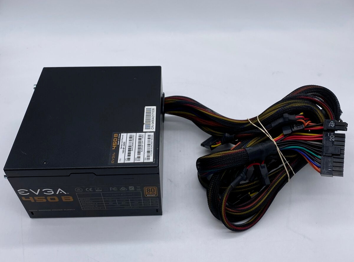 EVGA 450 B - 80+ Bronze 450W ATX Desktop Power Supply 100-B1-0450