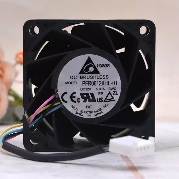 Delta PFR0612XHE-01 6038 DC12V 5.00A 6CM 4-Pin Turbo Cooling Fan