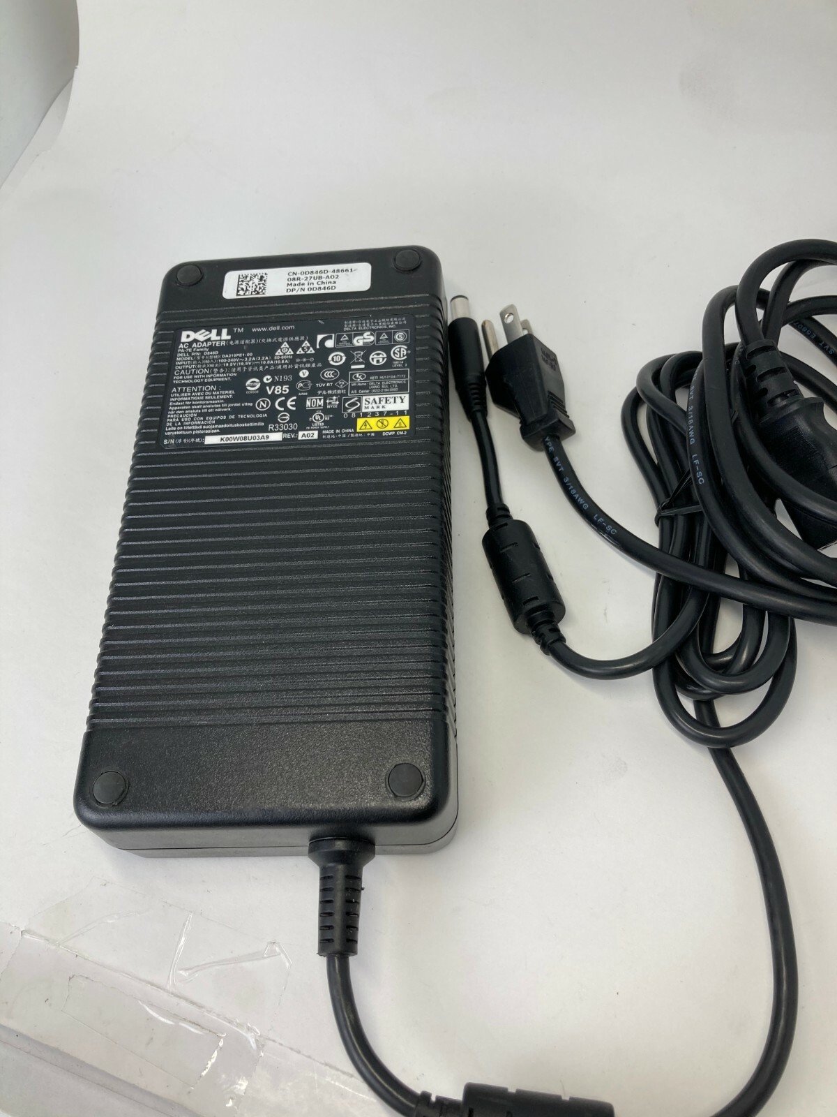 Genuine OEM Dell AC Adapter Charger 210W for Dell Precision M6400 M6500 0D846D